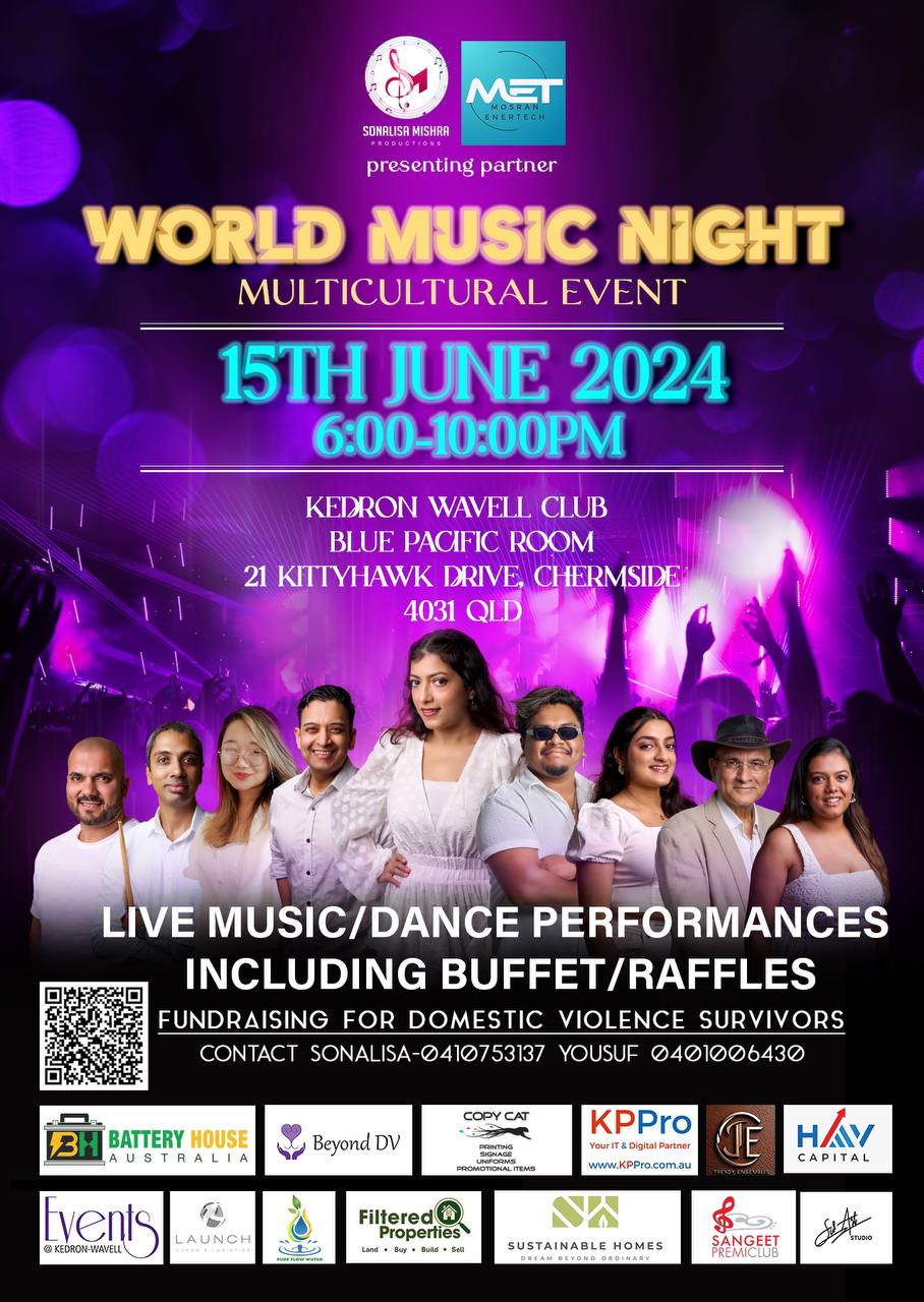 Sonalisa Mishra Productions proudly organized Brisbane's first-ever World Music Night
